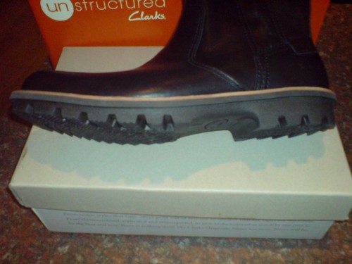 Clarks Uomo ** RAPPLE STORM ** STIVALI IN PELLE NERI ** UK 8,5 / true 9 G - Foto 4 di 6