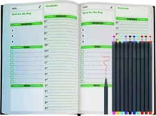 Sunnyside Undated Planner - Daily Organizer, Hourly, Day and Monthly Planner Ful