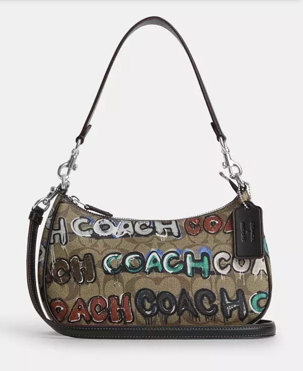 NWT Coach X Mint + Serf Teri Shoulder Bag In Signature Canvas