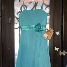 Junior Girls Jade Spaghetti Strap Flower Girl J 12 Bridesmaid Gown