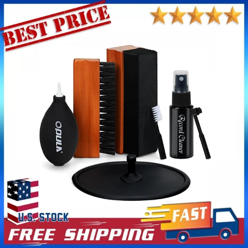 Vinyl Record Cleaning Kit - Complete 7-in-1 Vinyl Record Cleaner Solution - Velv