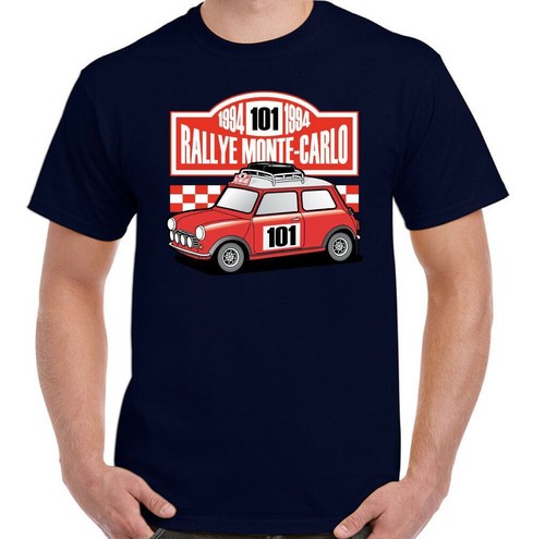 Rallye Monte Carlo T-Shirt Mini Cooper Herren Klassisch Auto Fahrer Top Rennen - Picture 19 of 20