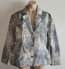 Chicos NWT 3 XL 16-18 Animal Print Leopard Lightweight Button Front Jacket
