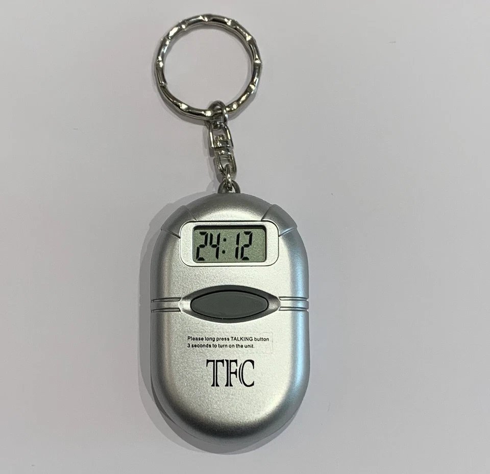 OROLOGIO PARLANTE SVEGLIA VOCALE PER CIECHI NON VEDENTI PORTACHIAVI NUOVO - Imagen 2 de 3