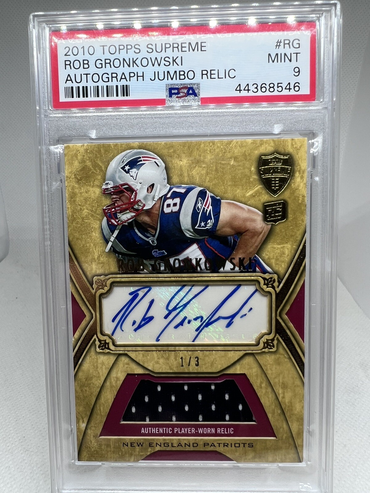 Rob Gronkowski Topps Supreme Autograph Triple Relic #RG Base