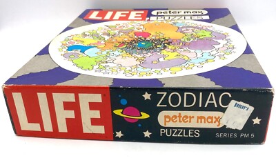 Vintage Peter Max Zodiac Puzzle Series PM 5 Life Retro
