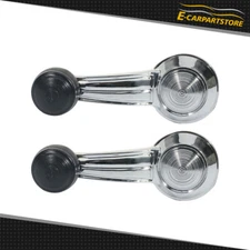 Chrome Pair Set Door Window Crank Handle For Pontiac Cadillac Chevy Olds Buick