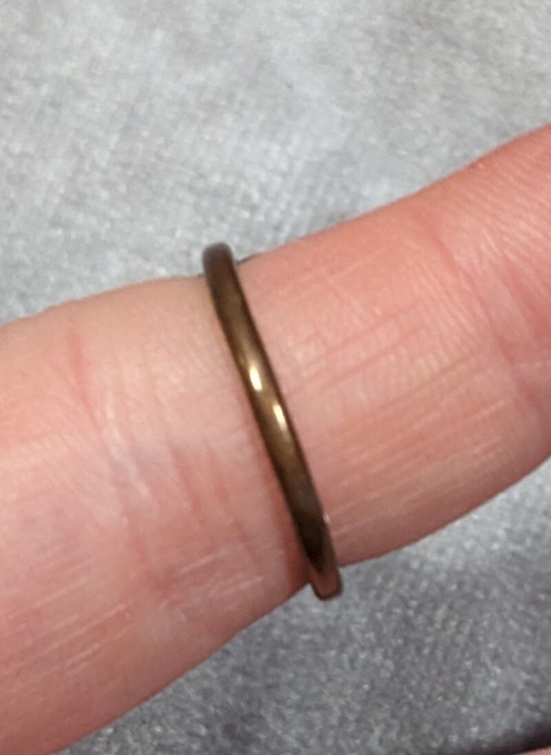 Geometric Rectangular Mottled Stone Silver Tone R… - image 8