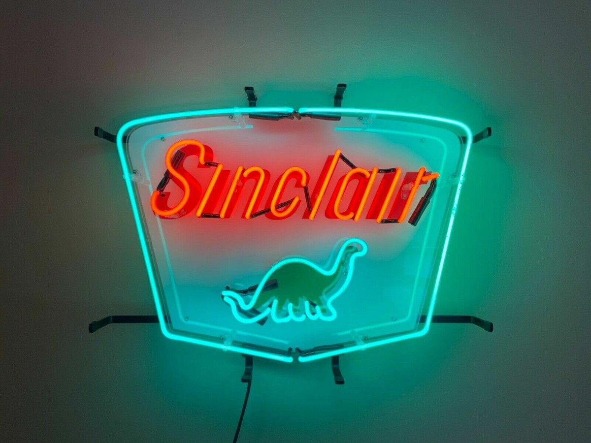 Sinclair Dino Gasoline Gas Neon Lamp Sign 20