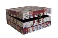 490 Massivholz Box Leinenoptik Schatzkiste Holzkiste Holzbox Truhe 26 X26 X12 Cm