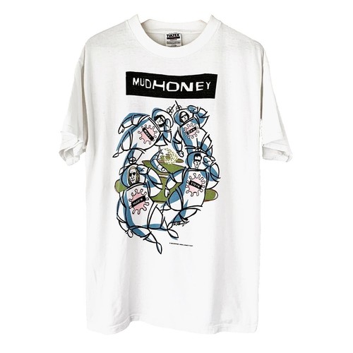 TULTEX 90s GIANT LOLLAPALOOZA 1995 Double Sided Print USA White T