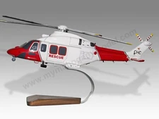 AgustaWestland AW139 CHC Australia Desk Wood Helicopter Model Large Scale 1/48