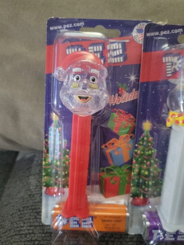 Dispenser PEZ testa cristallo di Natale... Babbo Natale... Gelo... Renne. ..Non aperto - Foto 2 di 5