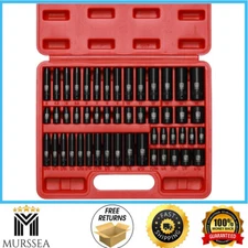 Drive Deep Shallow Impact Socket Set 1/4" 6-Point Design CR-V SAE/Metric 50PCS