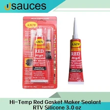 1 Hi-Temp Red Gasket Maker Sealant RTV Silicone 3.0 oz for auto boat RV Adhesive