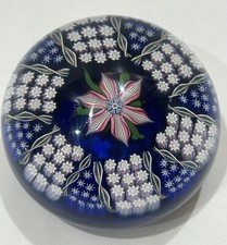 PERTHSHIRE 12 SPOKE MILLEFIORI GLASS PAPERWEIGHT