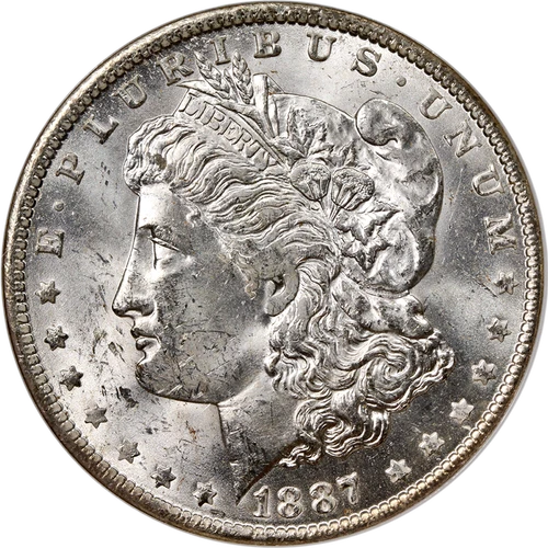 1887-O Morgan Silver Dollar NGC MS63 Blast White Nice Eye Appeal