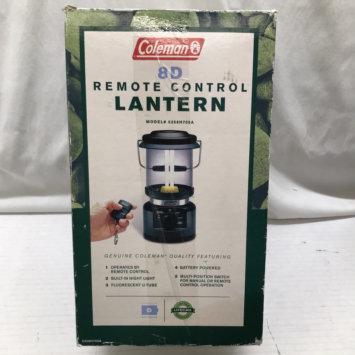 Coleman 8D Remote Control Lantern Battery Powered Fluorescent