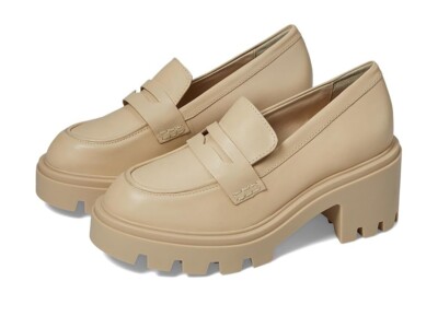 Schutz Z8086* Womens Eggshell Viola Tractor Platform Loafer Shoes Size US 10B