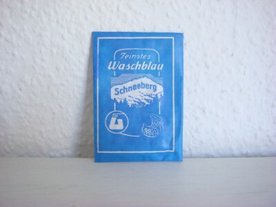 1 Tüte ca. 10g Feinstes Waschblau OVP Schneeberg Weißwäsche bläuen