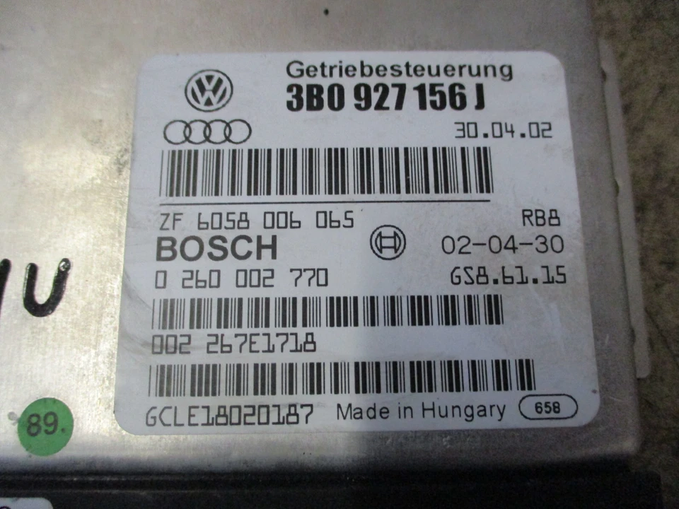 Getriebesteuerung Audi A4 A6 VW Passat 3B 3BG Steuergerät Getriebe 3B0927156J - Immagine 4 di 4