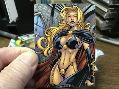 rare lady death cards Translucent insert set 1990s Conquer the unknown with Krome Productions! Lady Death Krome Series 1