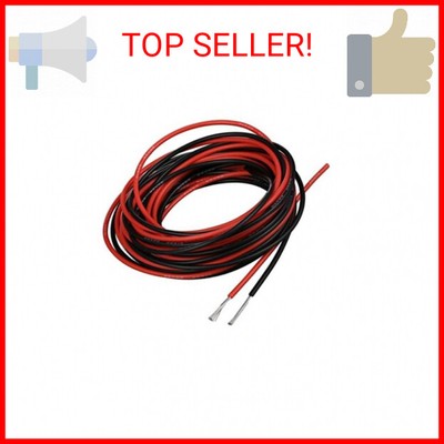 BNTECHGO 22 Gauge Silicone Wire red and Black Each 10ft Flexible 22 AWG Stranded