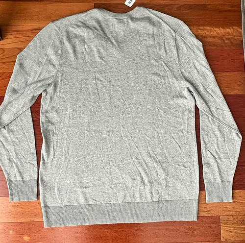 Suéter Old Navy Para Hombre L Gris Fino Manga Larga Cuello en V NUEVO Mezcla de Algodón Nuevo con Etiquetas - Imagen 5 de 7