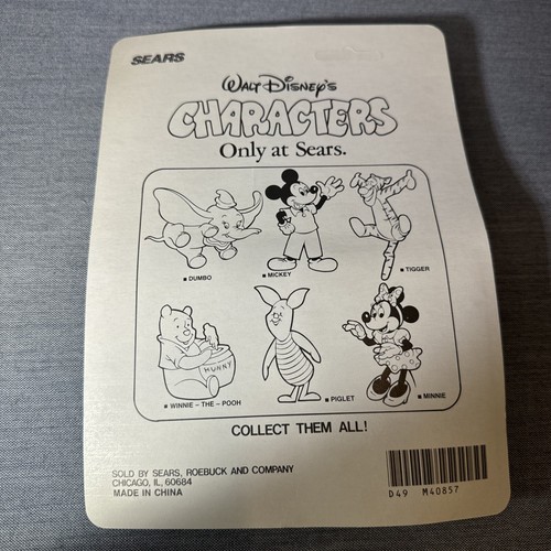 Sears Walt Disney Characters Tigger Unpunched Vintage - Picture 2 of 9