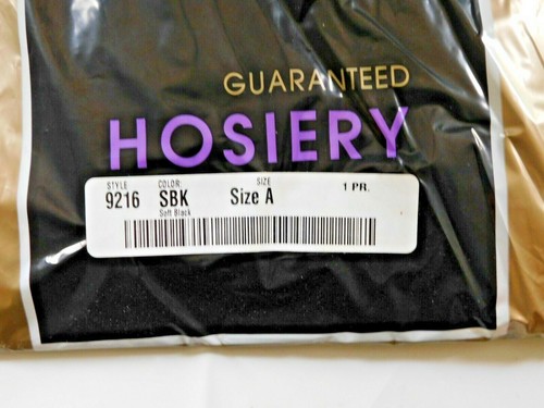 National's Guaranteed Hosiery Vintage 50s 60s Pantyhose Stocking Soft Black Sz A - Picture 2 of 7
