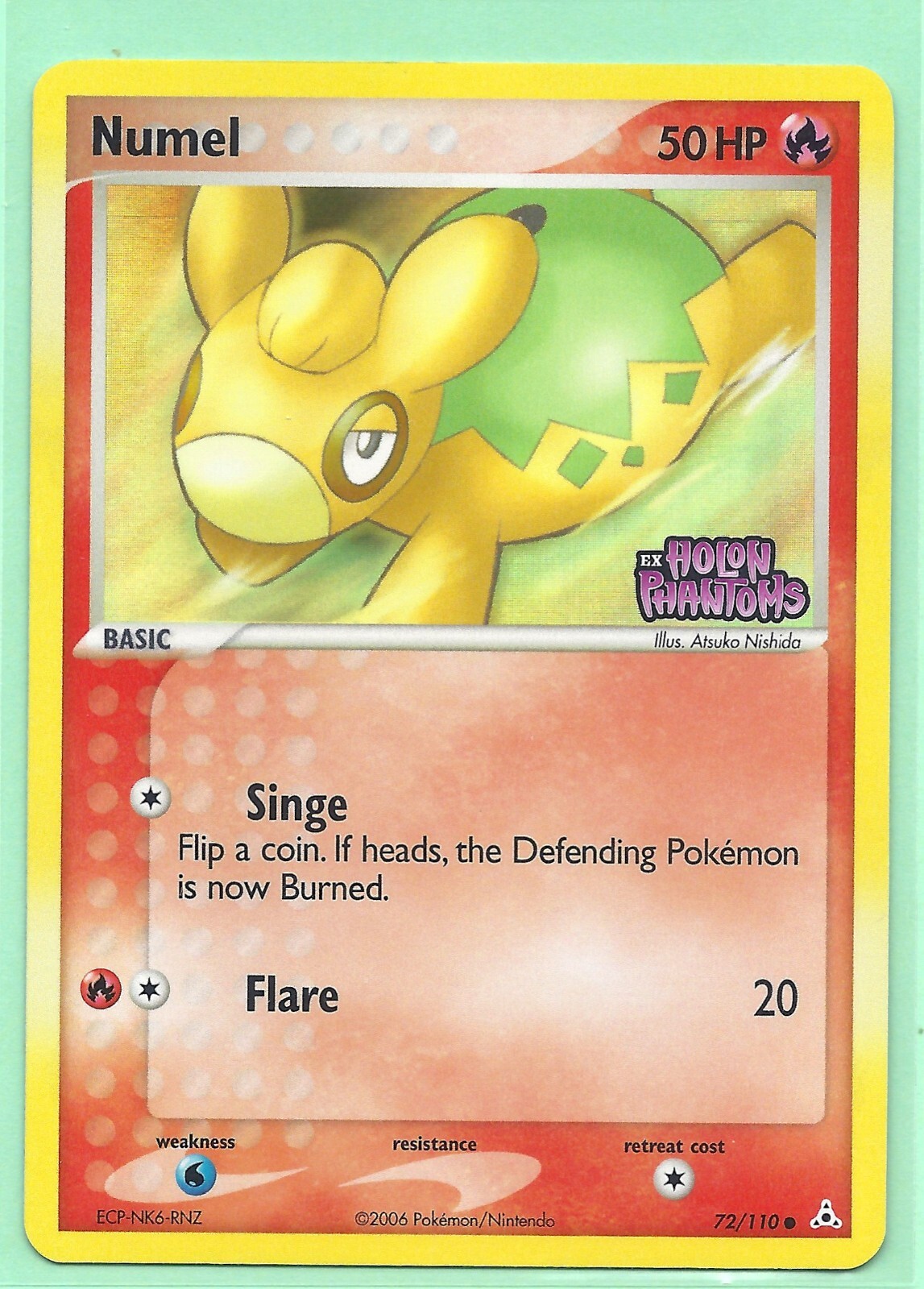 POKEMON NINTENDO EX HOLON PHANTOMS -NUMEL 72/110 -REVERSE HOLO- STAMPED NM/M