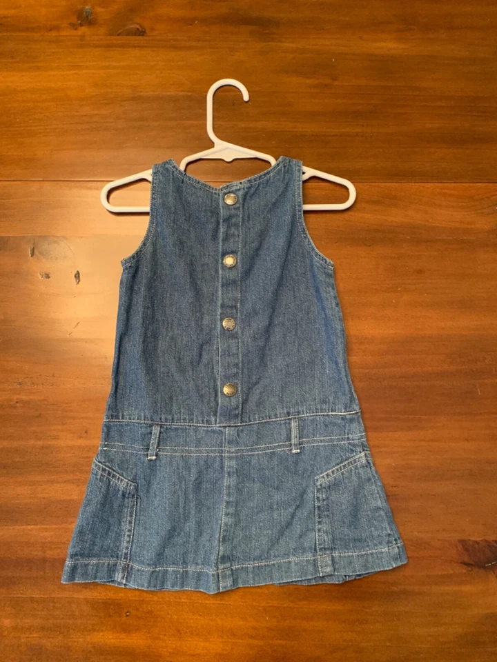 Vestido jersey vaquero Deux par Deux para niñas talla 2T Foto 3 de 3