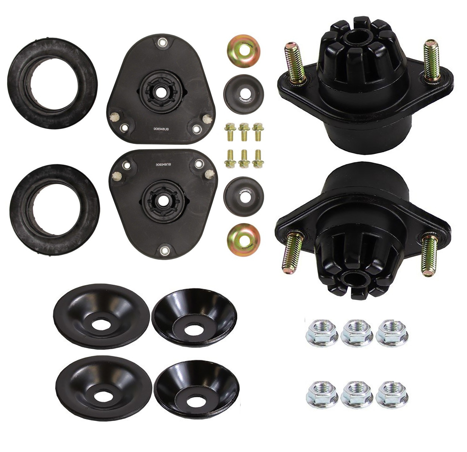Front & Rear Strut Mounts Kit Monroe StrutMate For Buick Lucerne 2006