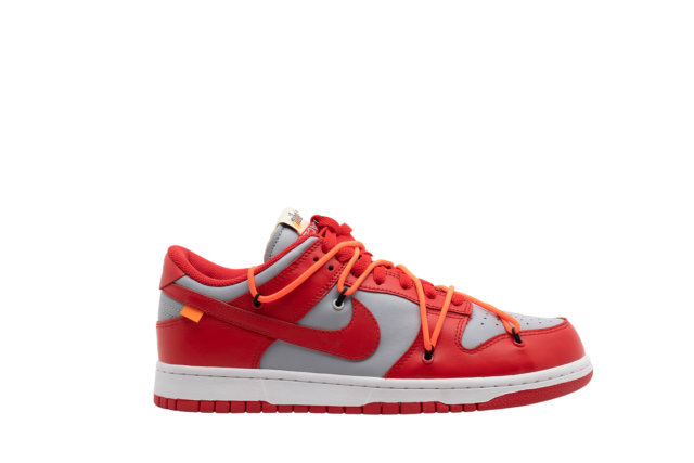 nike dunk off white university red