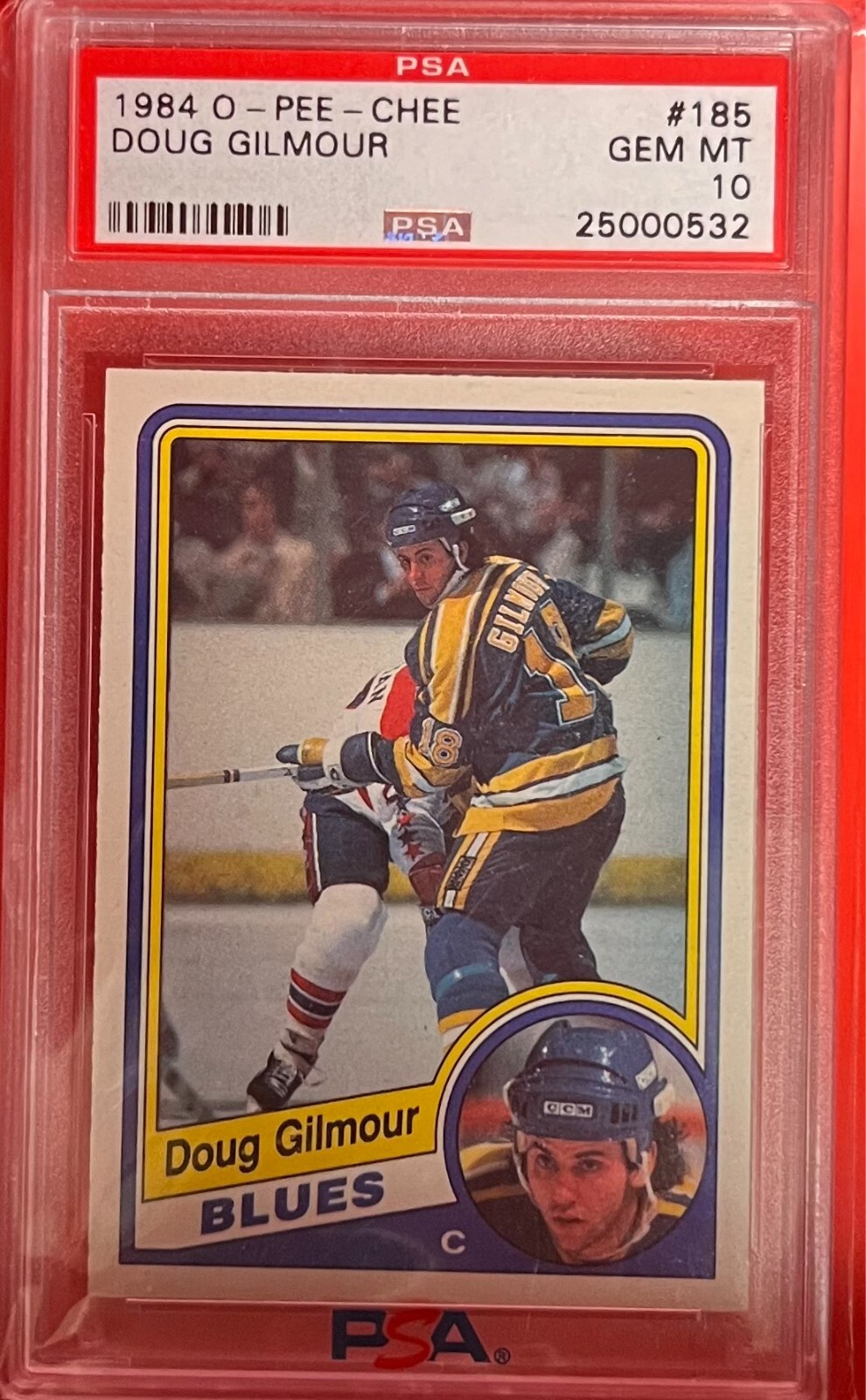 1984 O-Pee-Chee Doug Gilmour # 185 PSA 10
