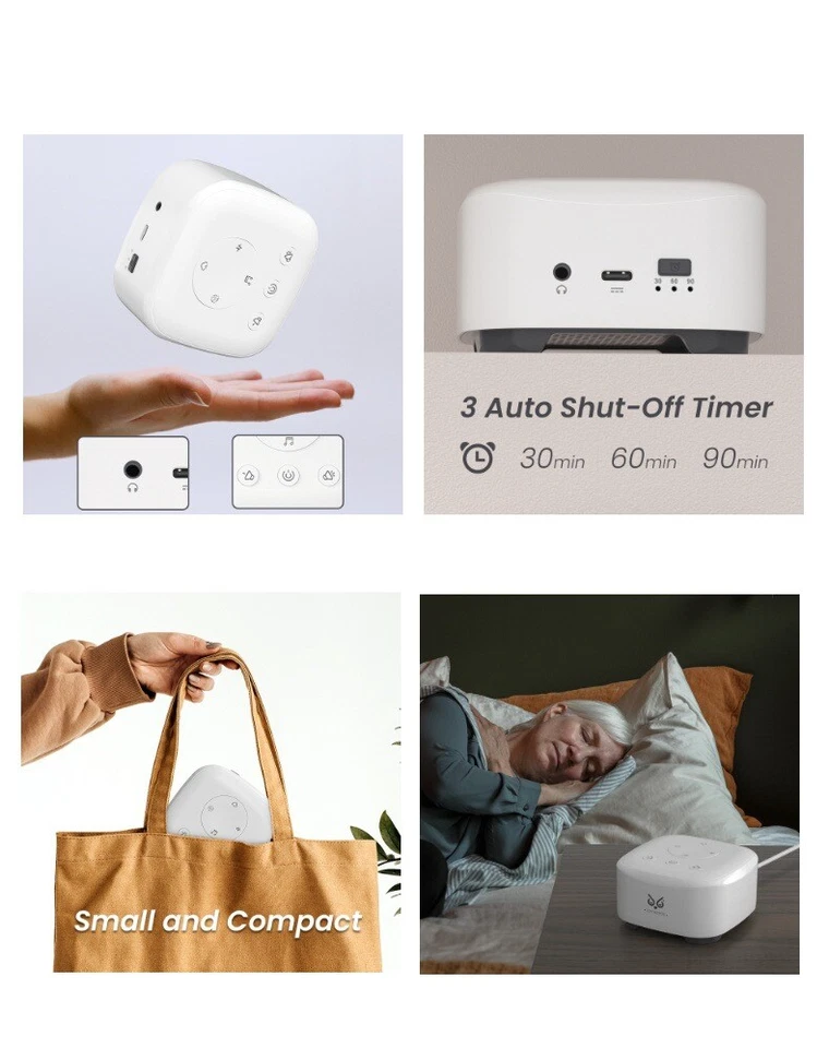 20 Sounds White Noise Maker Sound Machine Sleep Sound Therapy Relax Rain Fan NEW - image 4 of 4