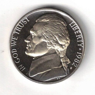 1982-S San Francisco Proof Strike Jefferson Nickel Coin! | eBay