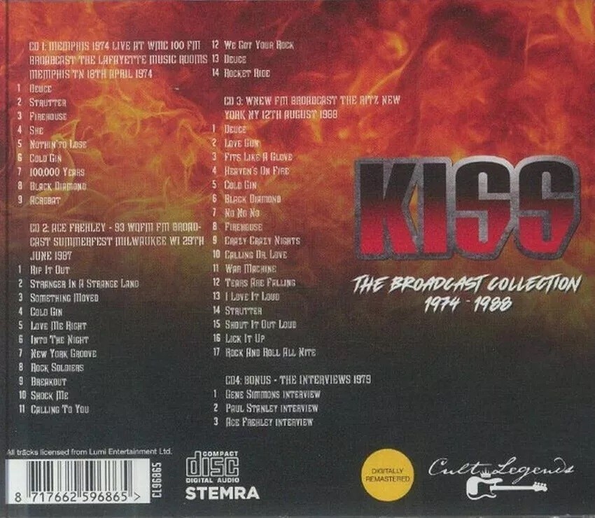 KISS The Broadcast Collection 1974-1988 4 CD Set NEW | eBay