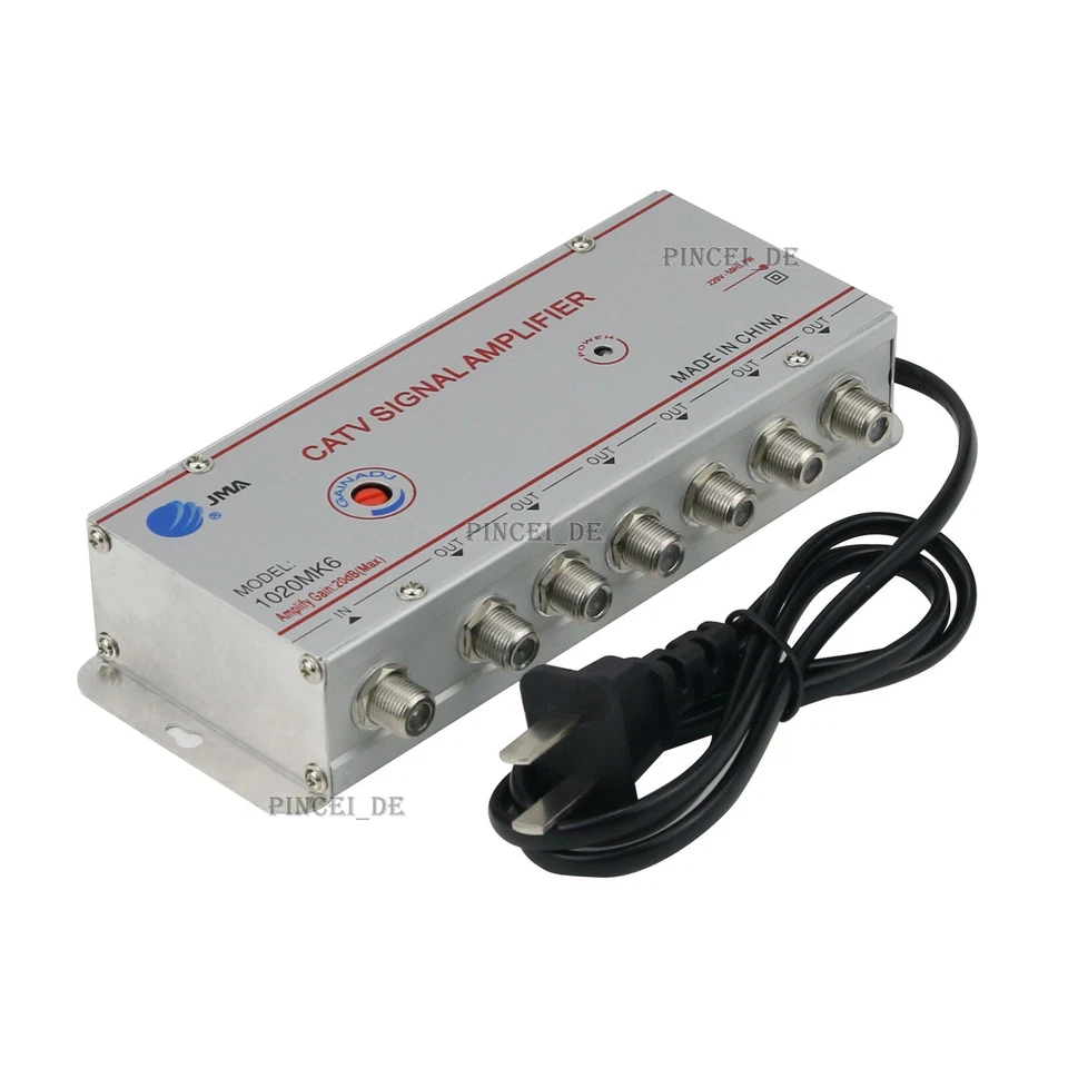 JMA 1020MK6 CATV Signal Amplifier Home Cable TV Amplifier 1 Input 6 Output 20DB - Image 4 of 4
