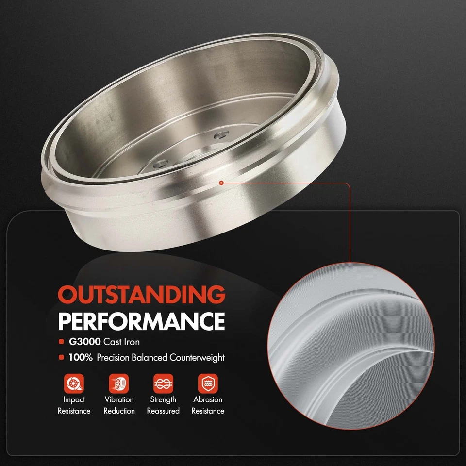 Новые задние тормозные барабаны + керамические тормозные колодки для Ford Escape Mazda Tribute Mercury - Изображение 3 из 4