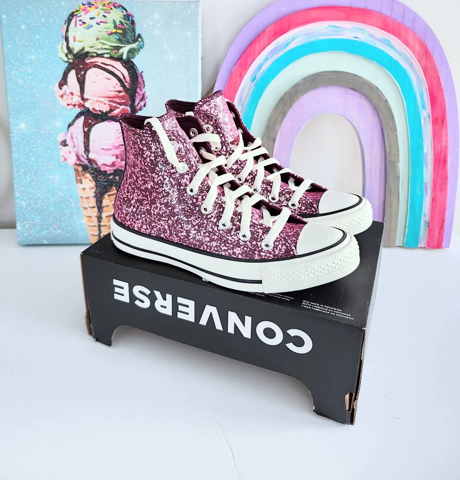 Zapatillas informales Converse para mujer Chuck Taylor All Star brillo talla 6,5 Foto 2 de 4