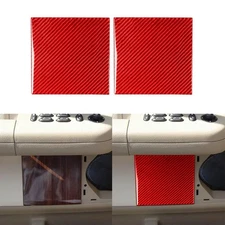 Red Carbon Fiber Interior Door Speaker Side Panel Cover For Ford F150 FX4 04-08