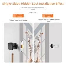 Concealed Silent Door Lock for Interior Doors Zinc Alloy One Sided Latch