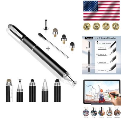 4-in-1 Universal Stylus Pen for Touch Screens - High Precision & Style