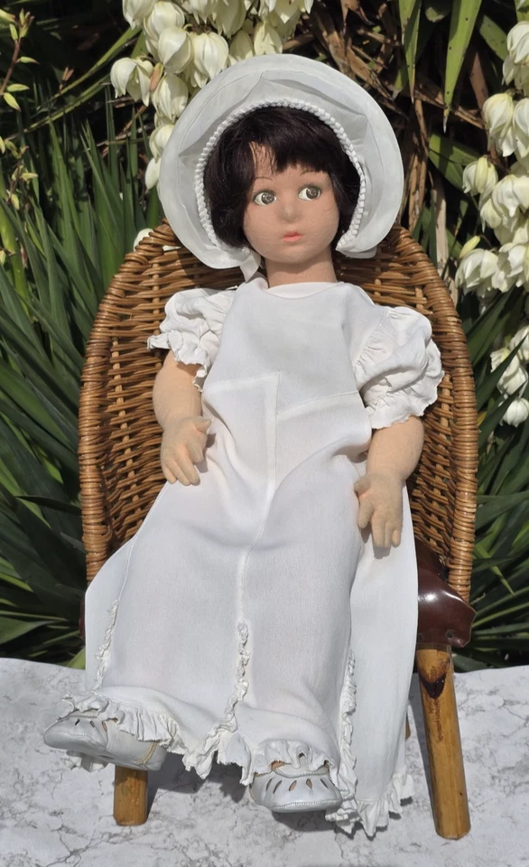 Muñeca de tela Lenci grande vintage rara 65 cm cuerpo sentado suave hecha en Italia etiquetada Foto 2 de 4