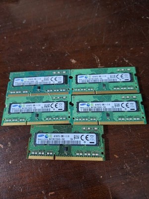 LOT OF 5--20 GB--Samsung Laptop Memory 4GB 1Rx8 PC3L-12800S- M471B5173QH0-YK0