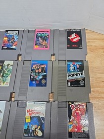 12 Nintendo NES Game Lot Popeye Metal Gear Kid Niki Zanac Donkey Kong Jackal
