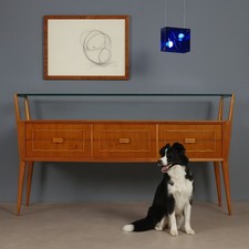 Commode Vintage Design Plaquée en Merisier 6 Tiroirs Années 50 Originale