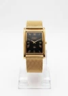 Vintage Seiko Tank Quartz Men's Watch Slim Gold Tone Japan Free Ship Pack of 1