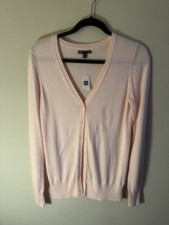 NWT Gap light Pink V-neck Cardigan Size M Women's Long Sleeve